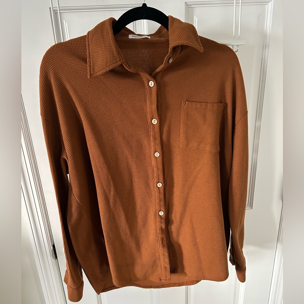Hotouch Brown Button Down Shirt